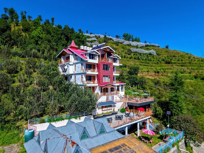Red roofs and terraces from above