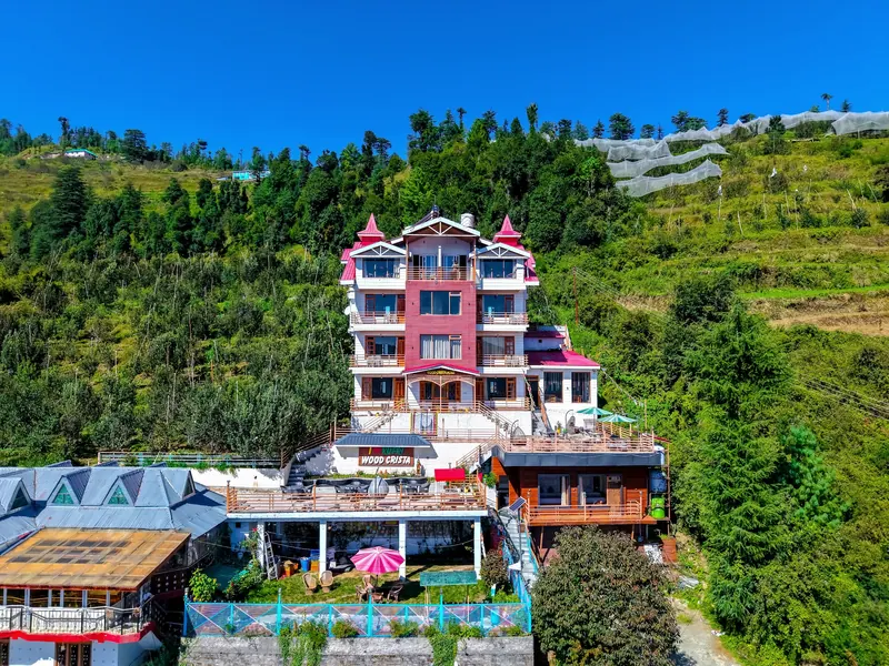 The front elevation and terraces